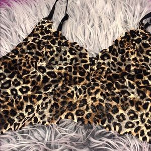 PINK cheetah print Lace Bralette!
